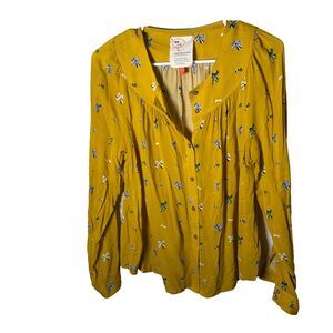 Anthropologie 26 of 52 Conversations Blouse Women's 6 Bow Button Up Top Shirt